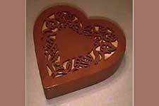Image of Fretwork Heart Box Detail